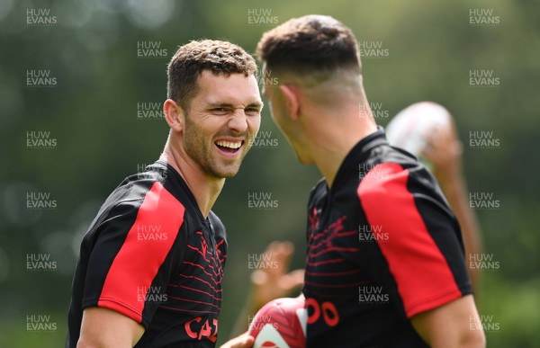 160622 - Wales Rugby Training - George North and Owen Watkin during training