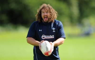 16.08.11 - Wales Rugby Training - Adam Jones during training. 
