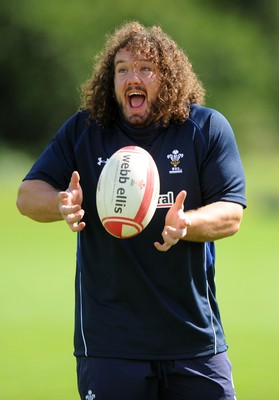 16.08.11 - Wales Rugby Training - Adam Jones during training. 