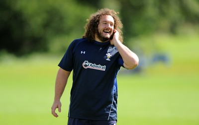 16.08.11 - Wales Rugby Training - Adam Jones during training. 