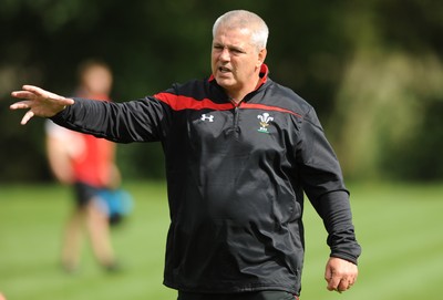 16.08.11 - Wales Rugby Training - Head coach Warren Gatland during training. 