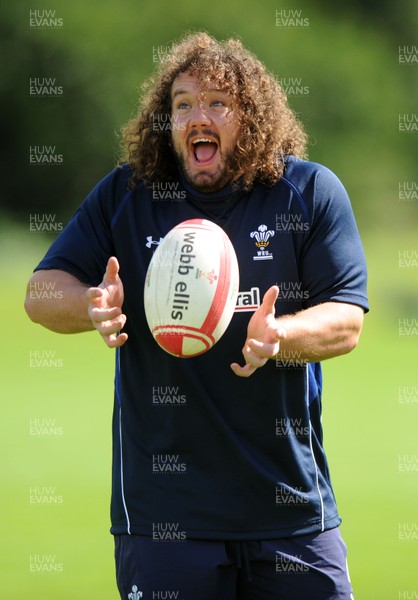 16.08.11 - Wales Rugby Training - Adam Jones during training. 