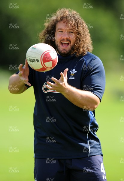 16.08.11 - Wales Rugby Training - Adam Jones during training. 