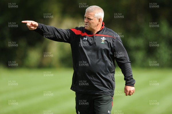 16.08.11 - Wales Rugby Training - Head coach Warren Gatland during training. 