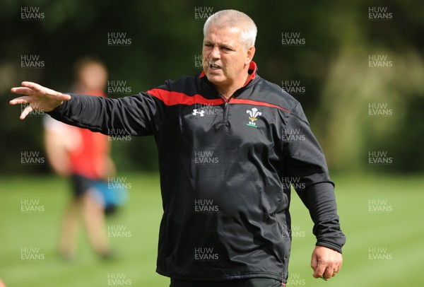 16.08.11 - Wales Rugby Training - Head coach Warren Gatland during training. 