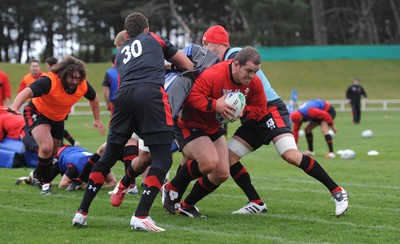 15.09.11 - Wales Rugby Training - Paul James during training. 