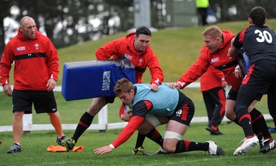 15.09.11 - Wales Rugby Training - Dan Lydiate during training. 