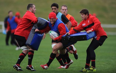 15.09.11 - Wales Rugby Training - Jamie Roberts during training. 