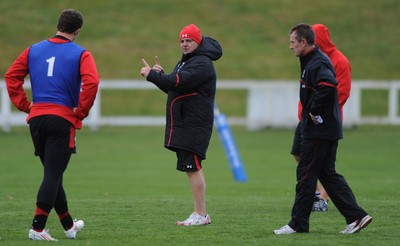15.09.11 - Wales Rugby Training - Head coach Warren Gatland during training. 