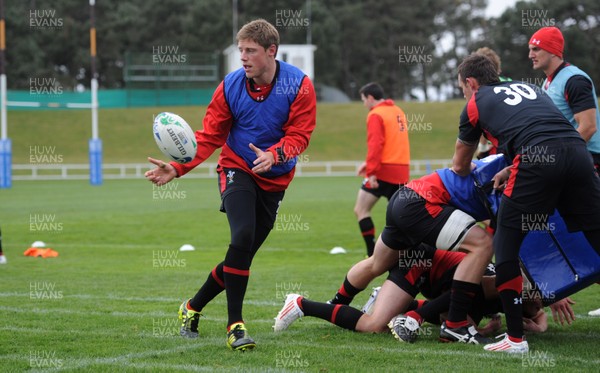 15.09.11 - Wales Rugby Training - Rhys Priestland during training. 
