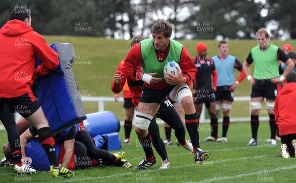 15.09.11 - Wales Rugby Training - Luke Charteris during training. 
