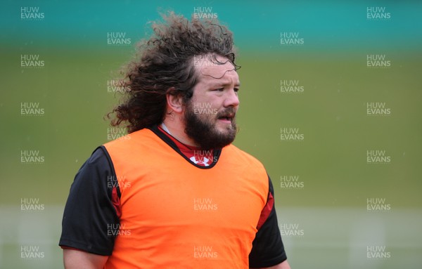 15.09.11 - Wales Rugby Training - Adam Jones during training. 
