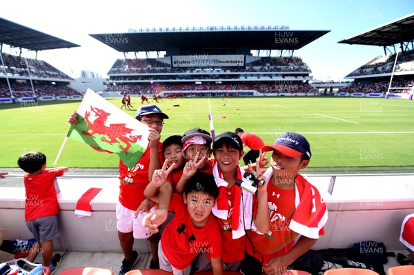 160919 - Wales Rugby Training - A general view of KS Stadium in Kitakyushu during an open training session