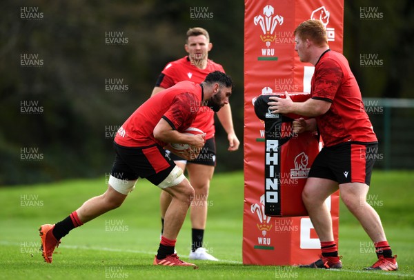 161020 - Wales Rugby Training - Cory Hill during training