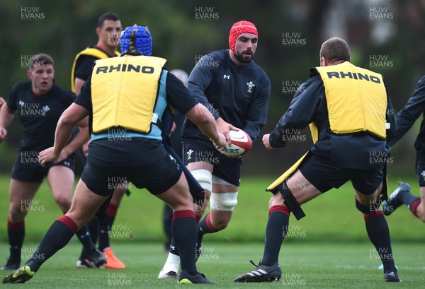 161117 - Wales Rugby Training - Cory Hill during training