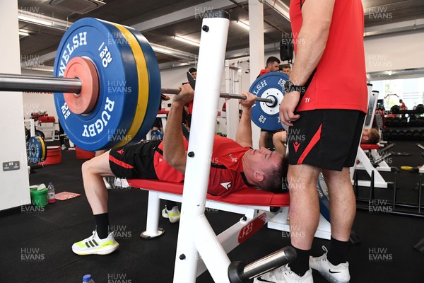 161121 - Wales Rugby Gym Session - Josh Adams during a gym session