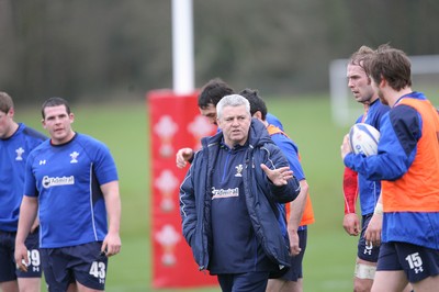 17.02.11 - Wales Rugby Training... Warren Gatland. 