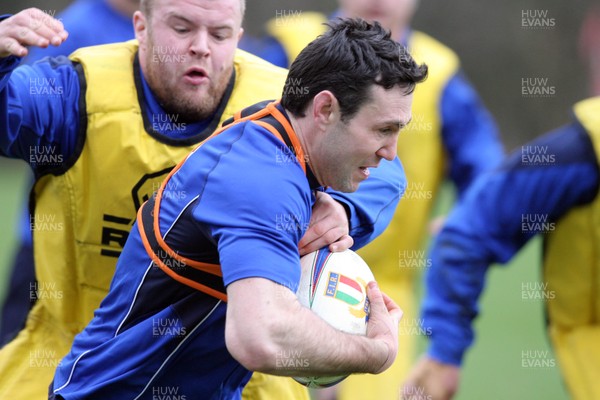 17.02.11 - Wales Rugby Training... Stephen Jones. 