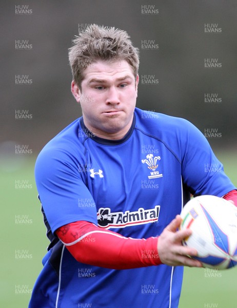 17.02.11 - Wales Rugby Training... Richard Hibbard. 