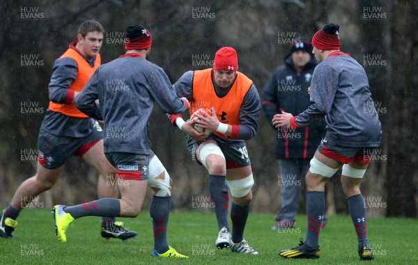 170214 - Wales Rugby Training -Alun Wyn Jones during training