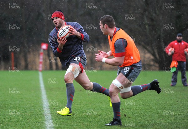 170214 - Wales Rugby Training -Jamie Roberts during training