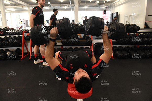170222 - Wales Rugby Training - Owen Watkin during a gym session
