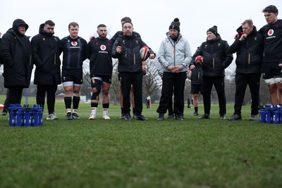 170225 - Wales Rugby Training in the week leading up to their 6 Nations game against Ireland - Matt Sherratt, Head Coach during training