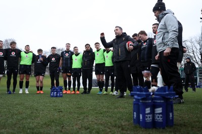 170225 - Wales Rugby Training in the week leading up to their 6 Nations game against Ireland - Matt Sherratt, Head Coach during training