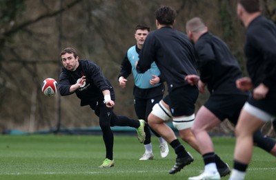 170225 - Wales Rugby Training in the week leading up to their 6 Nations game against Ireland - Rhodri Williams during training