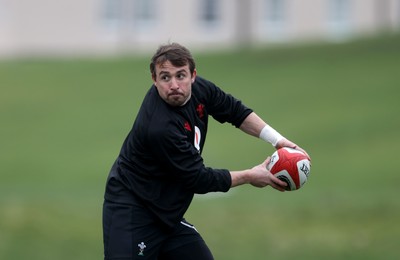 170225 - Wales Rugby Training in the week leading up to their 6 Nations game against Ireland - Rhodri Williams during training