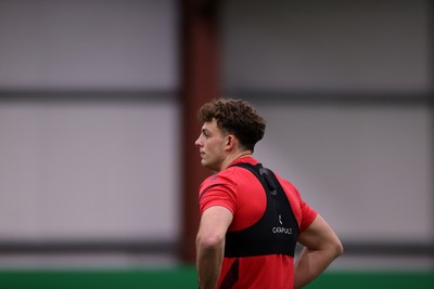 170226 - Wales Rugby Training ahead of their Six Nations game against Scotland - Louie Hennessey during training