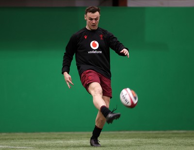 170226 - Wales Rugby Training ahead of their Six Nations game against Scotland - Jarrod Evans during training
