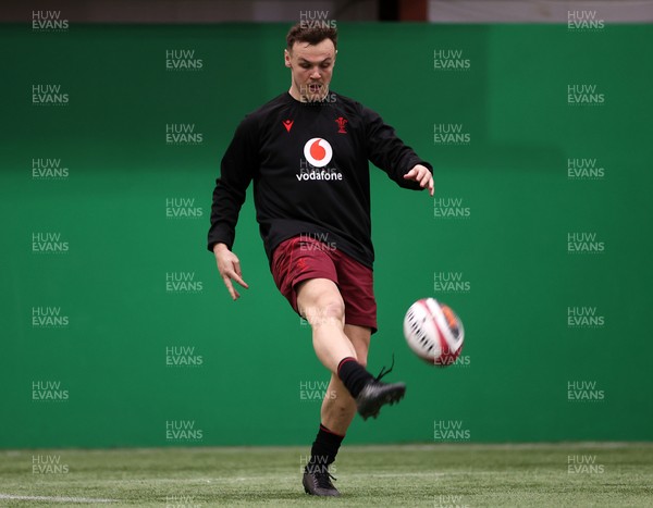 170226 - Wales Rugby Training ahead of their Six Nations game against Scotland - Jarrod Evans during training