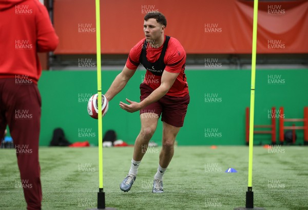 170226 - Wales Rugby Training ahead of their Six Nations game against Scotland - Mason Grady during training