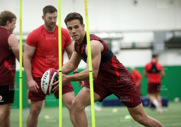 170226 - Wales Rugby Training ahead of their Six Nations game against Scotland - Kieran Hardy during training