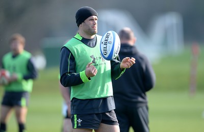 170315 - Wales Rugby Training -Jamie Roberts during training