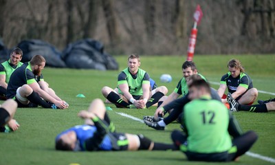 170315 - Wales Rugby Training -Dan Lydiate during training