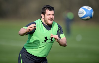 170315 - Wales Rugby Training -Aaron Jarvis during training