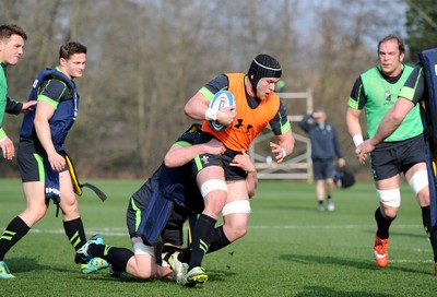 170315 - Wales Rugby Training -Dan Lydiate during training