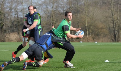 170315 - Wales Rugby Training -George North during training