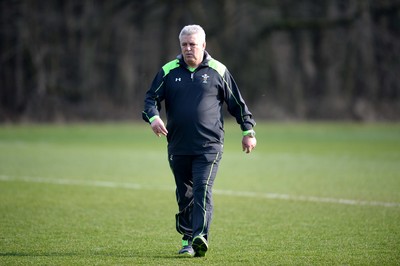 170315 - Wales Rugby Training -Warren Gatland during training