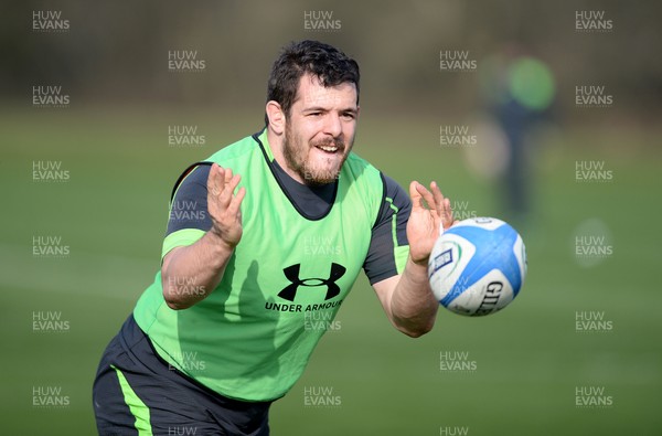 170315 - Wales Rugby Training -Aaron Jarvis during training