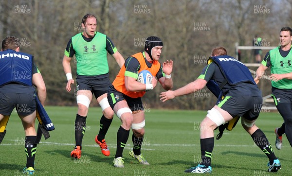 170315 - Wales Rugby Training -Dan Lydiate during training