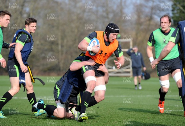 170315 - Wales Rugby Training -Dan Lydiate during training