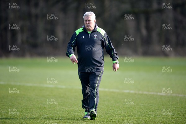 170315 - Wales Rugby Training -Warren Gatland during training