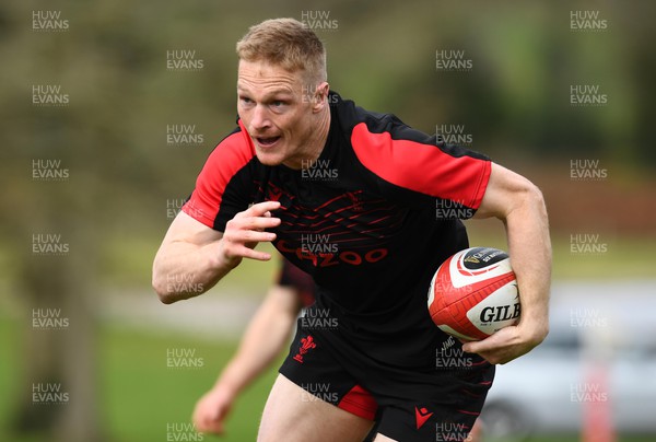 170322 - Wales Rugby Training - Johnny McNicholl during training