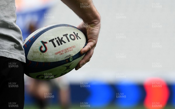 170323 - Wales Rugby Training - Match ball during training