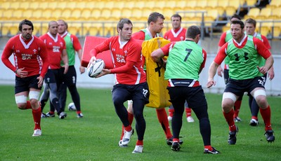 17.06.10 - Wales Rugby Training - Andrew Bishop during training. 