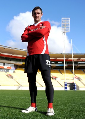 17.06.10 - Wales Rugby Training - Andrew Bishop who has been named in the centre for Wales game against New Zealand on Saturday after training at Westpac Stadium, where Wales will play South Africa during the 2011 Rugby World Cup. 
