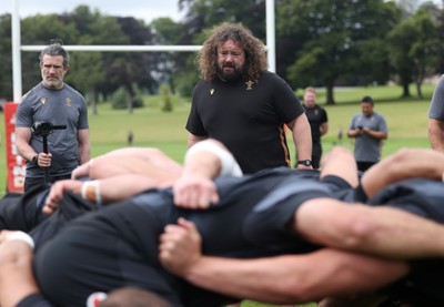 170625 - Wales Rugby Training - Adam Jones, Scrum Coach during training